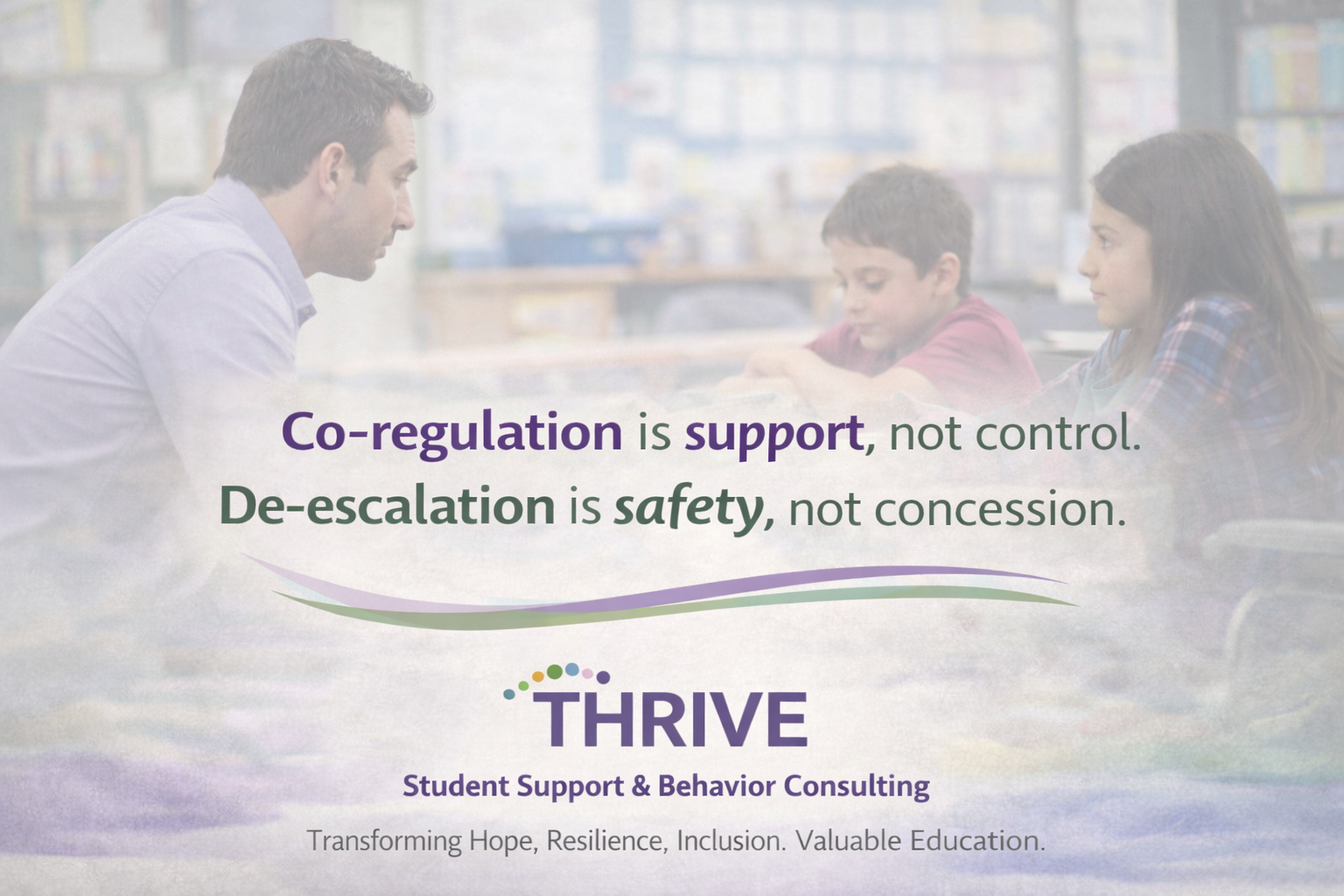 Co-Regulation + De-Escalation Without “New Demands”: A THRIVE Guide for Schools Serving Students Under IDEA